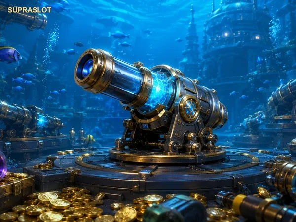 Aksi menembak ikan dalam permainan Bingo Fishing
